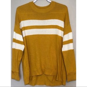 Yellow Striped American Eagle Sweater